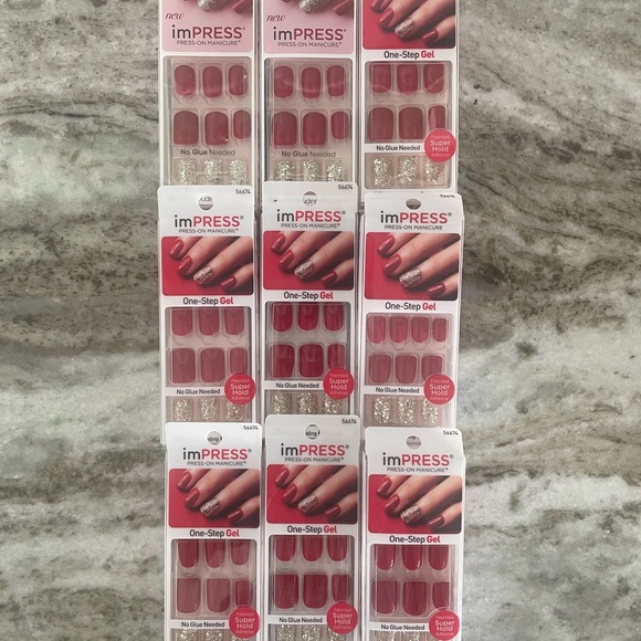 imPRESS One-Step Gel Nails - Red